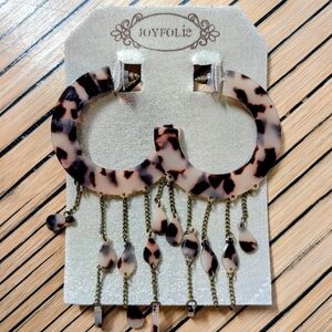 Joyfolie Vickey Tortoiseshell Dangle Earrings - NWOT